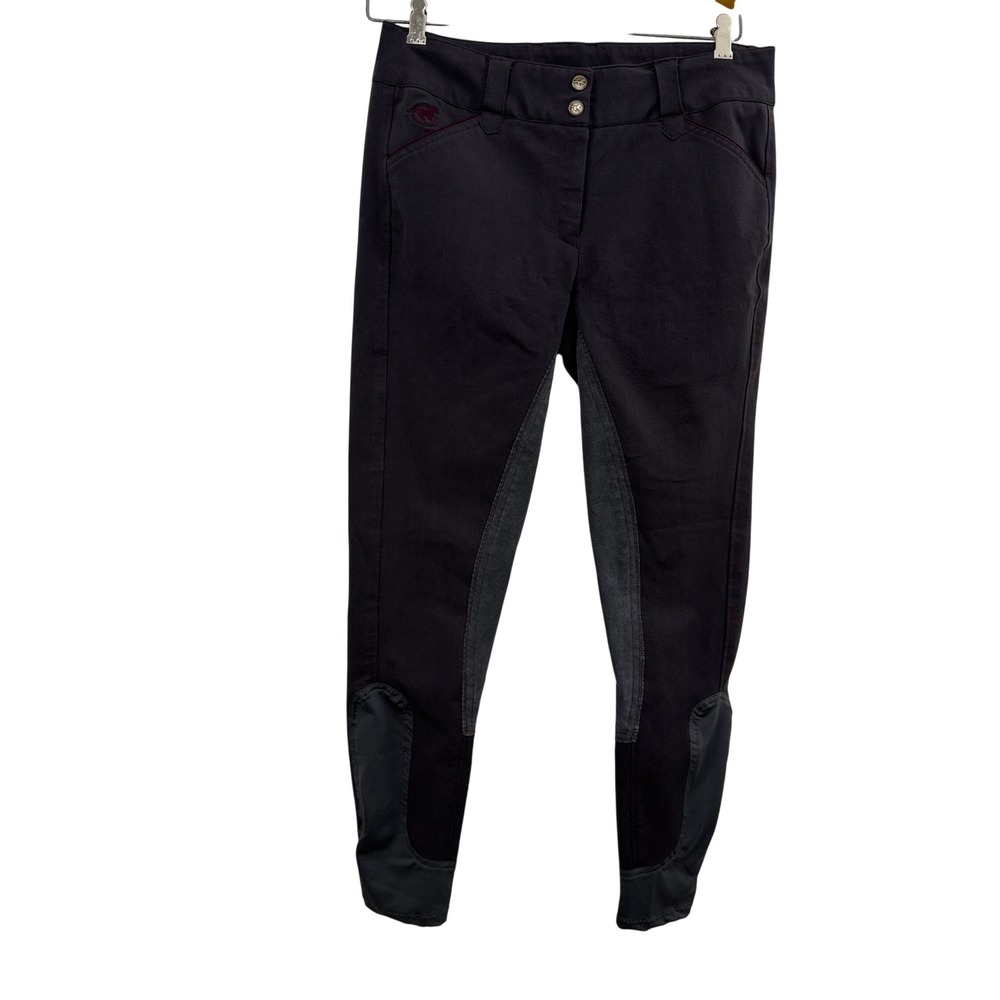 Piper by SmartPak Breeches Womens 32 L Gray Plum Full Seat Equestrian Riding